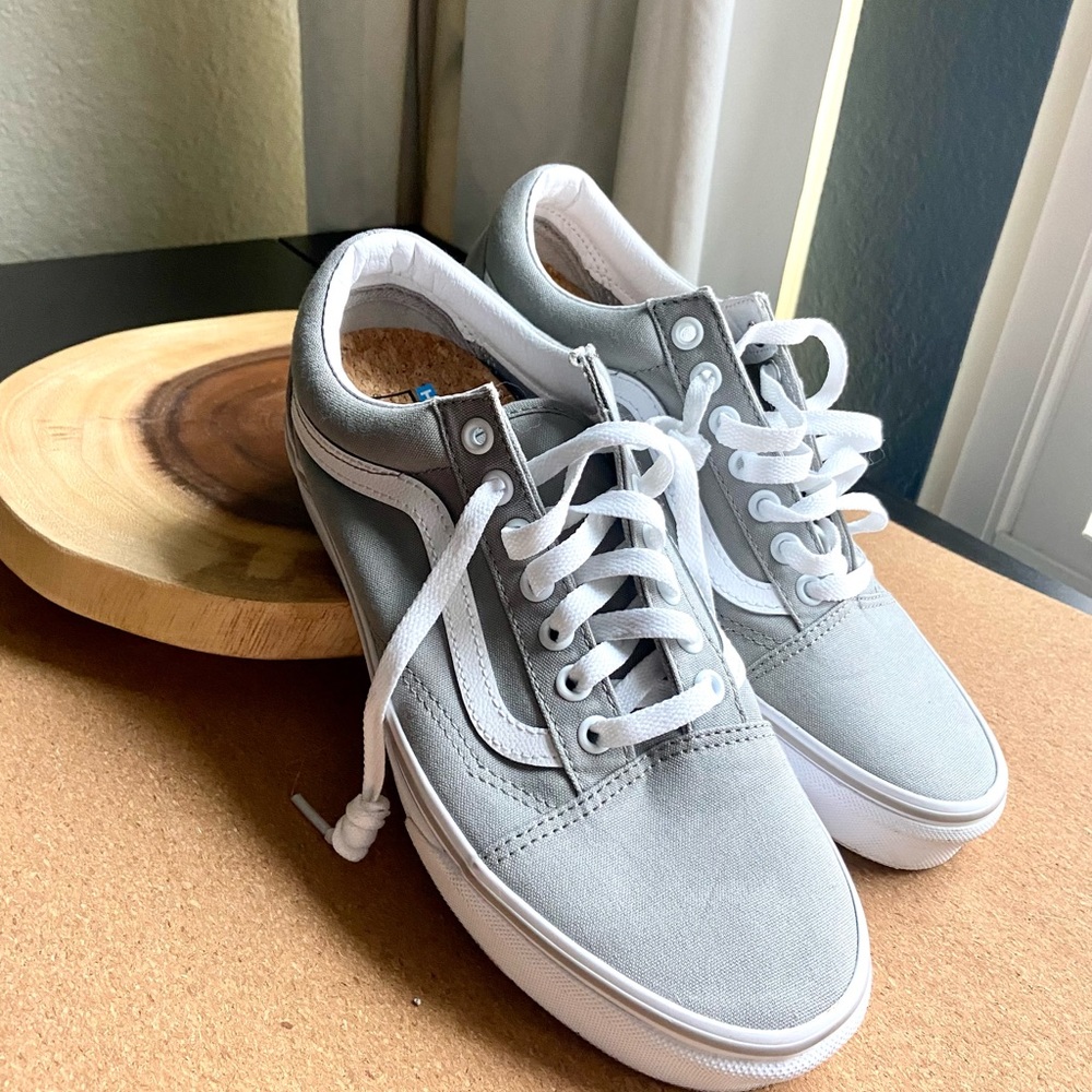 Grey Vans size 9w New without Tags.